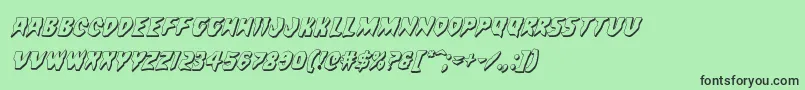 Countsuckula3Dital Font – Black Fonts on Green Background