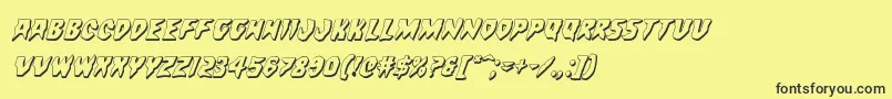 Countsuckula3Dital Font – Black Fonts on Yellow Background