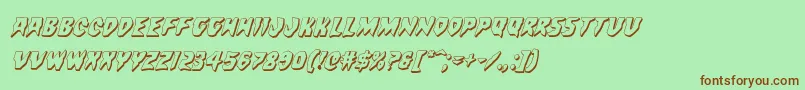 Countsuckula3Dital Font – Brown Fonts on Green Background