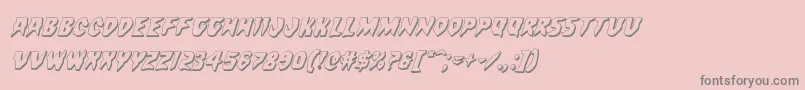 Countsuckula3Dital Font – Gray Fonts on Pink Background