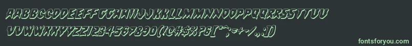 Countsuckula3Dital Font – Green Fonts on Black Background