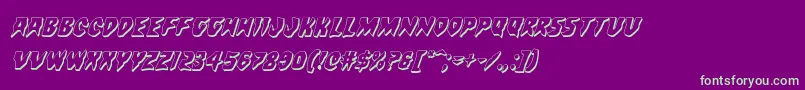 Countsuckula3Dital Font – Green Fonts on Purple Background