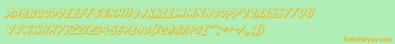 Countsuckula3Dital Font – Orange Fonts on Green Background