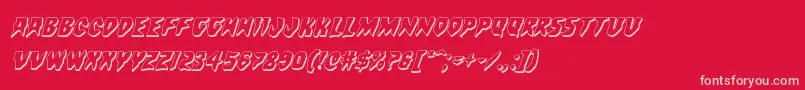 Countsuckula3Dital Font – Pink Fonts on Red Background