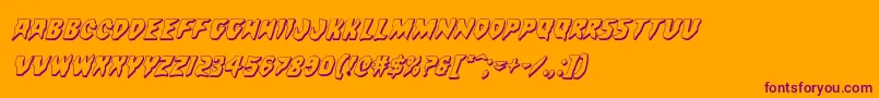 Countsuckula3Dital Font – Purple Fonts on Orange Background