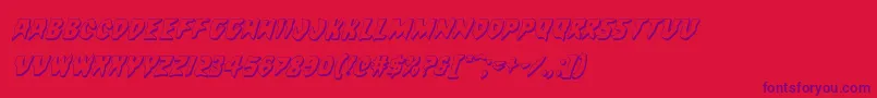 Countsuckula3Dital-Schriftart – Violette Schriften auf rotem Hintergrund