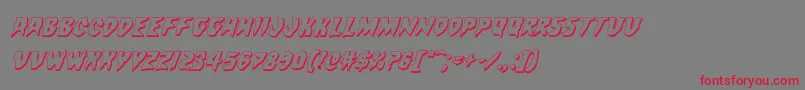 Countsuckula3Dital Font – Red Fonts on Gray Background