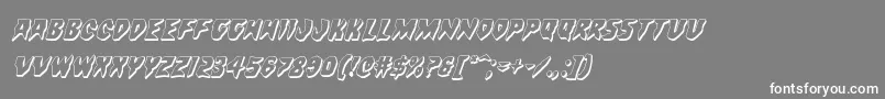 Countsuckula3Dital Font – White Fonts on Gray Background