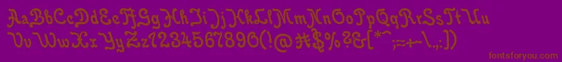 fuente FavoritGrotesk – Fuentes Marrones Sobre Fondo Morado