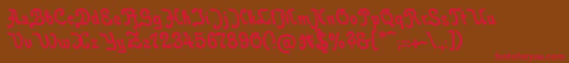 fuente FavoritGrotesk – Fuentes Rojas Sobre Fondo Marrón