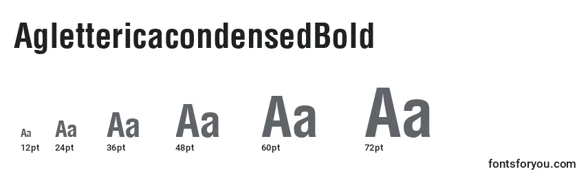 Размеры шрифта AglettericacondensedBold