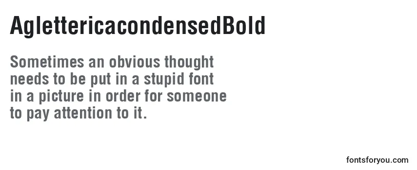 AglettericacondensedBold Font