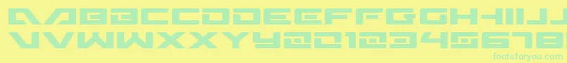 Czcionka WildcardExpanded – zielone czcionki na żółtym tle