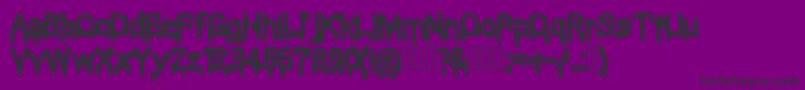 フォントBlackShadow – 紫の背景に黒い文字