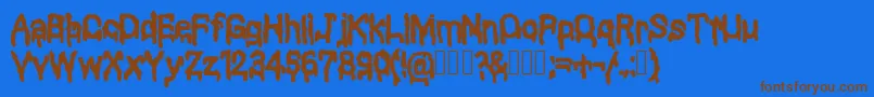 BlackShadow Font – Brown Fonts on Blue Background