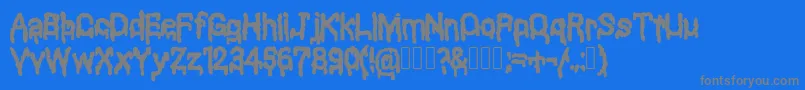 BlackShadow Font – Gray Fonts on Blue Background