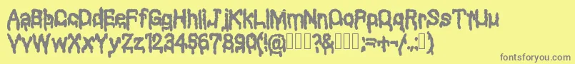 BlackShadow Font – Gray Fonts on Yellow Background
