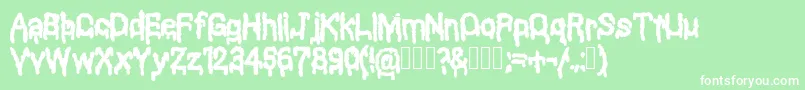 BlackShadow Font – White Fonts on Green Background