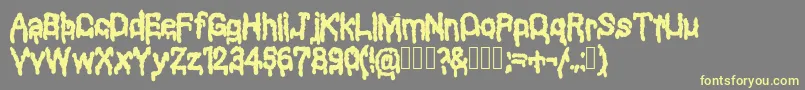 BlackShadow Font – Yellow Fonts on Gray Background