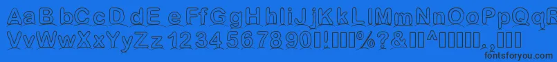Lesdunes Font – Black Fonts on Blue Background