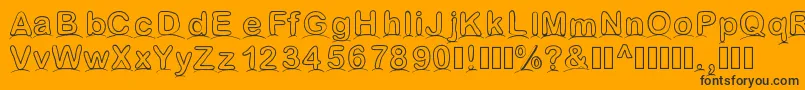 Lesdunes Font – Black Fonts on Orange Background