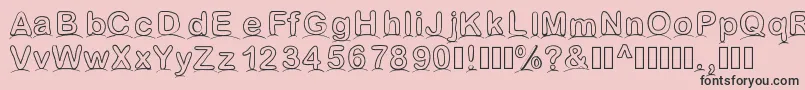 Lesdunes Font – Black Fonts on Pink Background