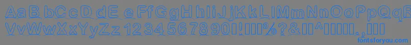 Lesdunes Font – Blue Fonts on Gray Background