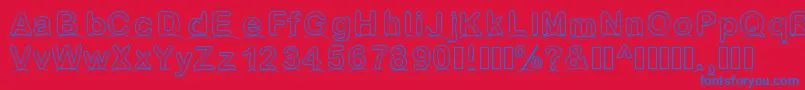 Lesdunes Font – Blue Fonts on Red Background