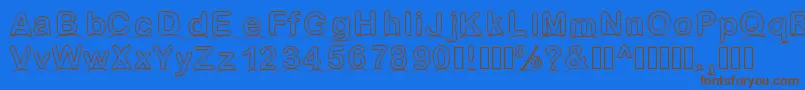 Lesdunes Font – Brown Fonts on Blue Background