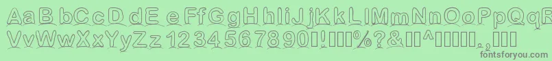 Lesdunes Font – Gray Fonts on Green Background