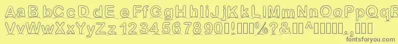 Lesdunes Font – Gray Fonts on Yellow Background