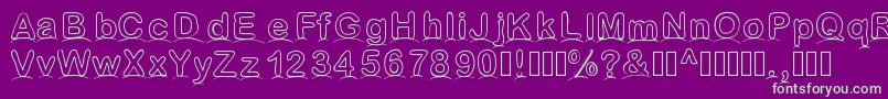 Lesdunes Font – Green Fonts on Purple Background