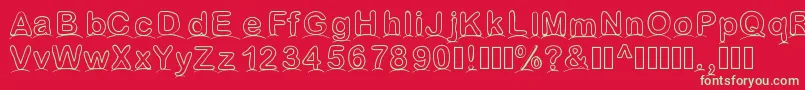 Lesdunes Font – Green Fonts on Red Background