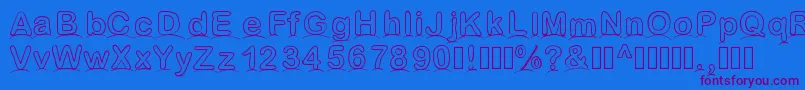 Lesdunes Font – Purple Fonts on Blue Background