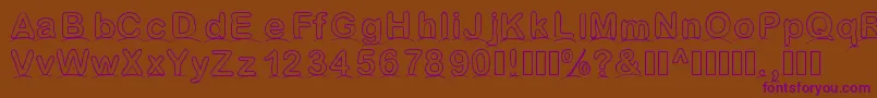 Lesdunes Font – Purple Fonts on Brown Background