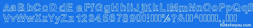 Lesdunes Font – White Fonts on Blue Background