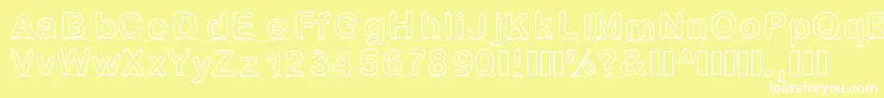 Lesdunes Font – White Fonts on Yellow Background