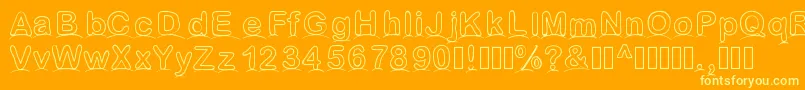 Lesdunes Font – Yellow Fonts on Orange Background