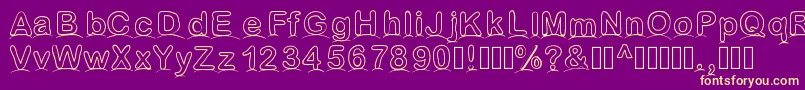 Lesdunes Font – Yellow Fonts on Purple Background