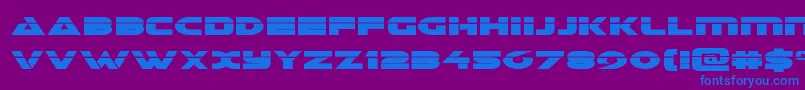 Galantlaser Font – Blue Fonts on Purple Background