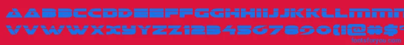 Galantlaser Font – Blue Fonts on Red Background