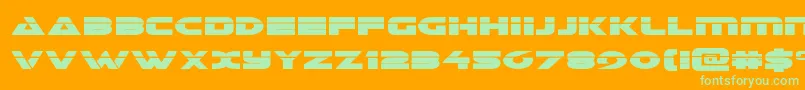 Czcionka Galantlaser – zielone czcionki na pomarańczowym tle