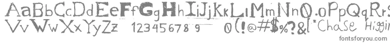 フォントChasesSketch – 白い背景に灰色の文字