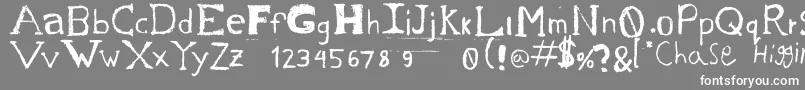 フォントChasesSketch – 灰色の背景に白い文字