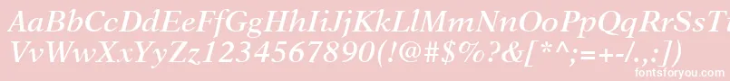 NewAsterLtSemiBoldItalic Font – White Fonts on Pink Background