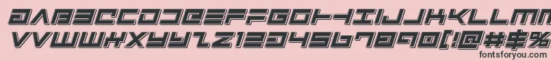 Avengerpunchital Font – Black Fonts on Pink Background