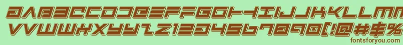 Avengerpunchital Font – Brown Fonts on Green Background