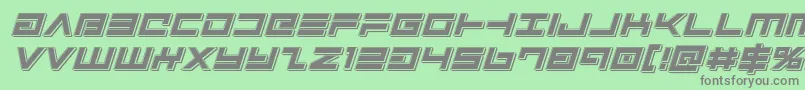 Avengerpunchital Font – Gray Fonts on Green Background