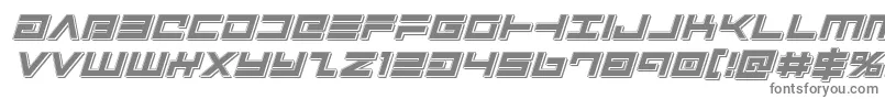 Avengerpunchital Font – Gray Fonts on White Background