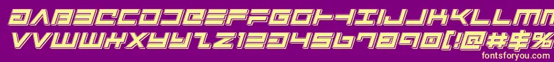 Avengerpunchital Font – Yellow Fonts on Purple Background